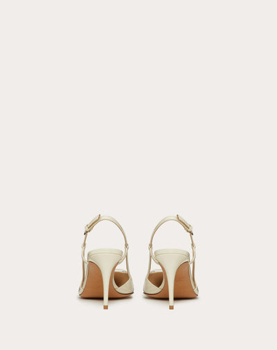 Valentino White Lace Up Heels