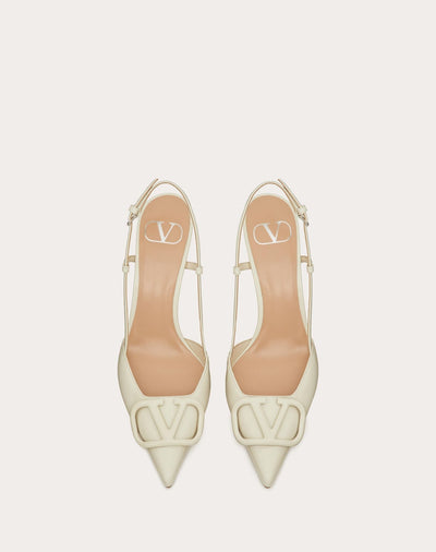 Valentino White Lace Up Heels